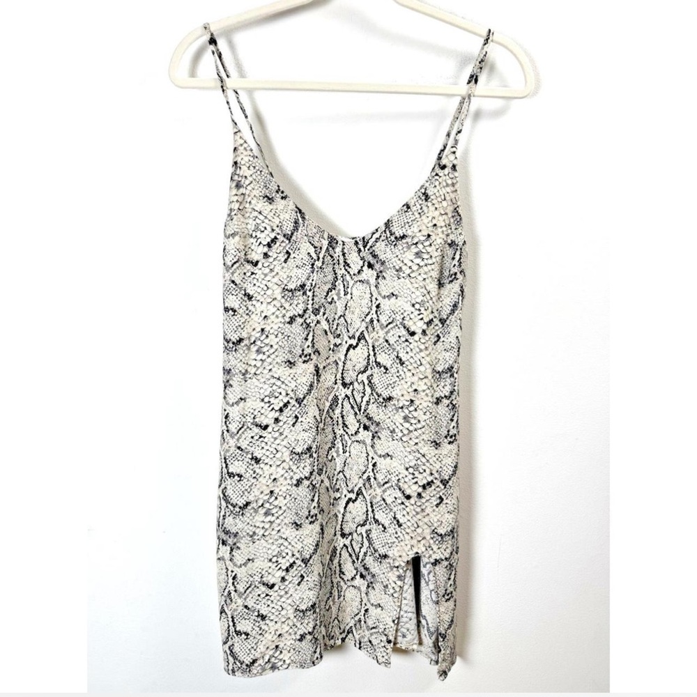 Reformation Snake Print Mini Dress